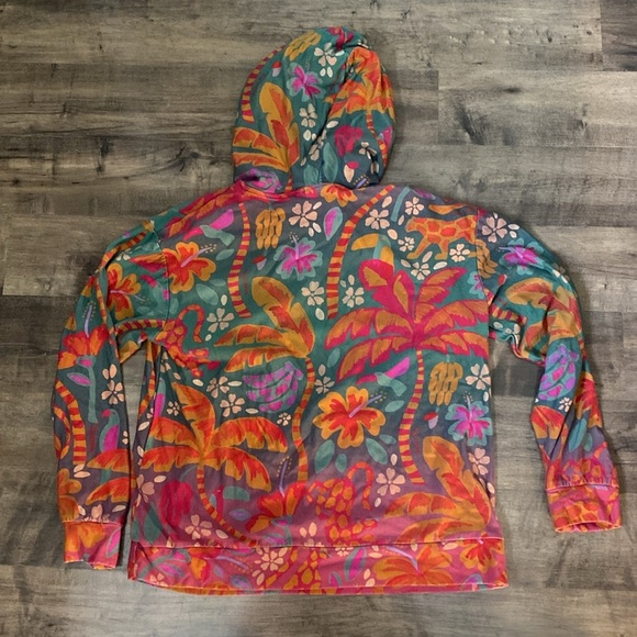 Anthropologie Farm Rio Magda Floral Hoodie Medium - Picture 7 of 9